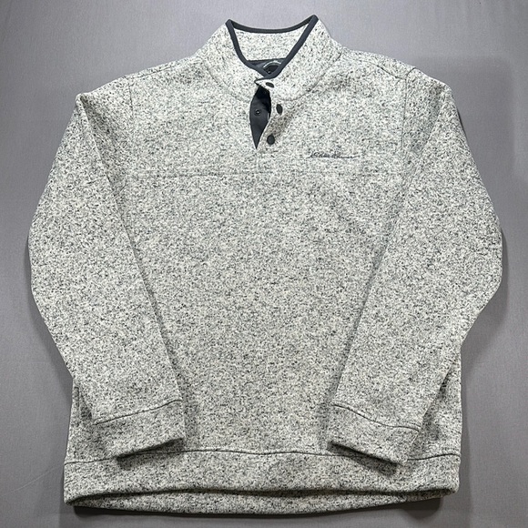 Eddie Bauer Mens Quarter Snap Fleece Pullover Sweater - Size Large - Picture 1 of 12